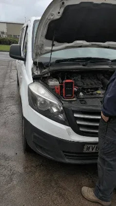 “Testing whether it actually starts the van.”